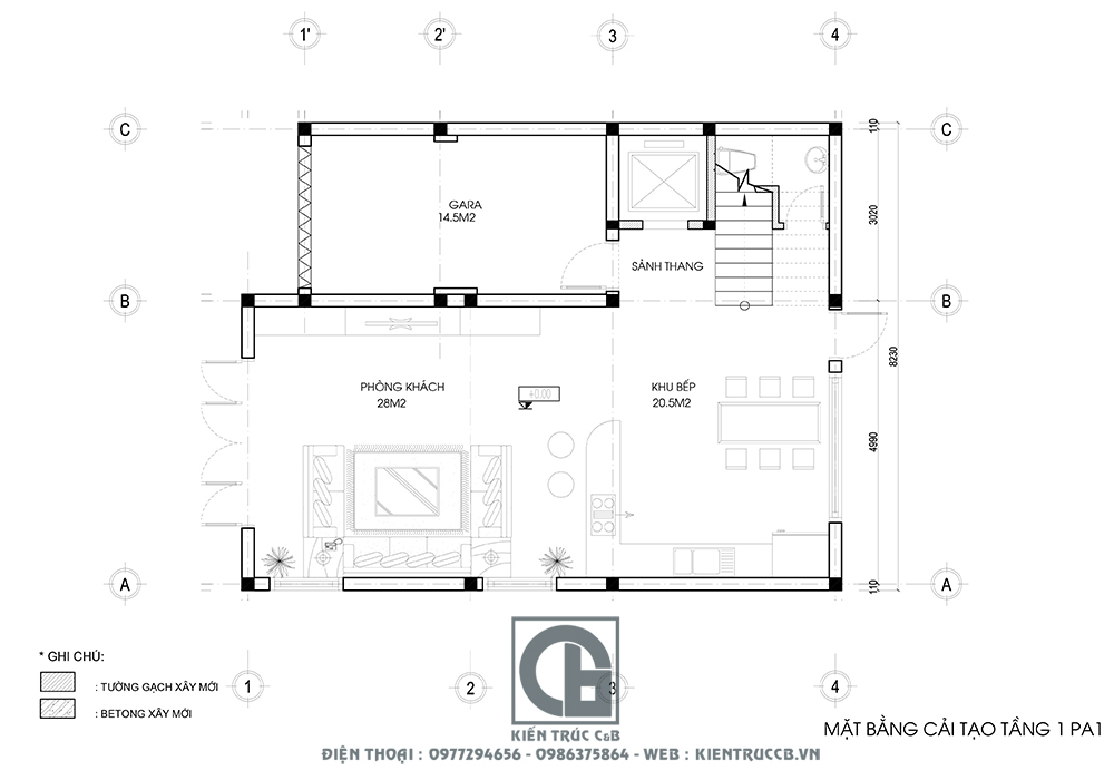 thiết kế nhà ống đẹp 3 tầng 1 tum