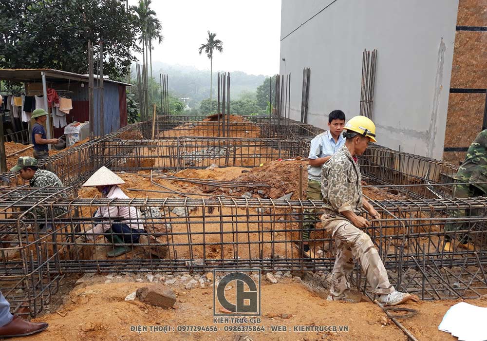 tiến độ thi công mẫu biệt thự 3 tầng 1 tum tân cổ điển