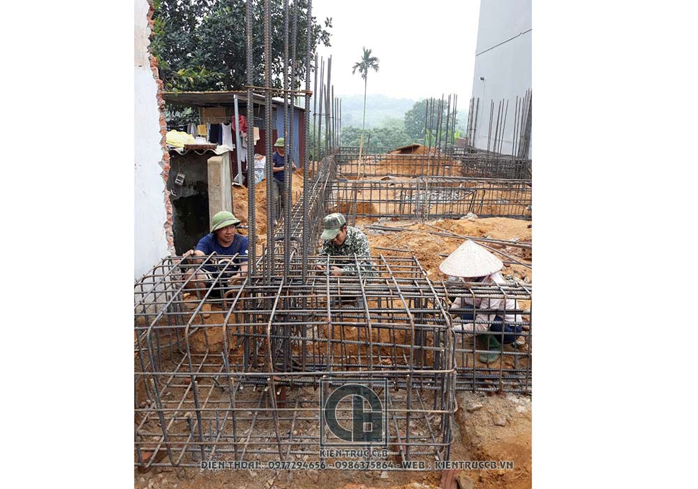 tiến độ thi công mẫu biệt thự 3 tầng 1 tum tân cổ điển