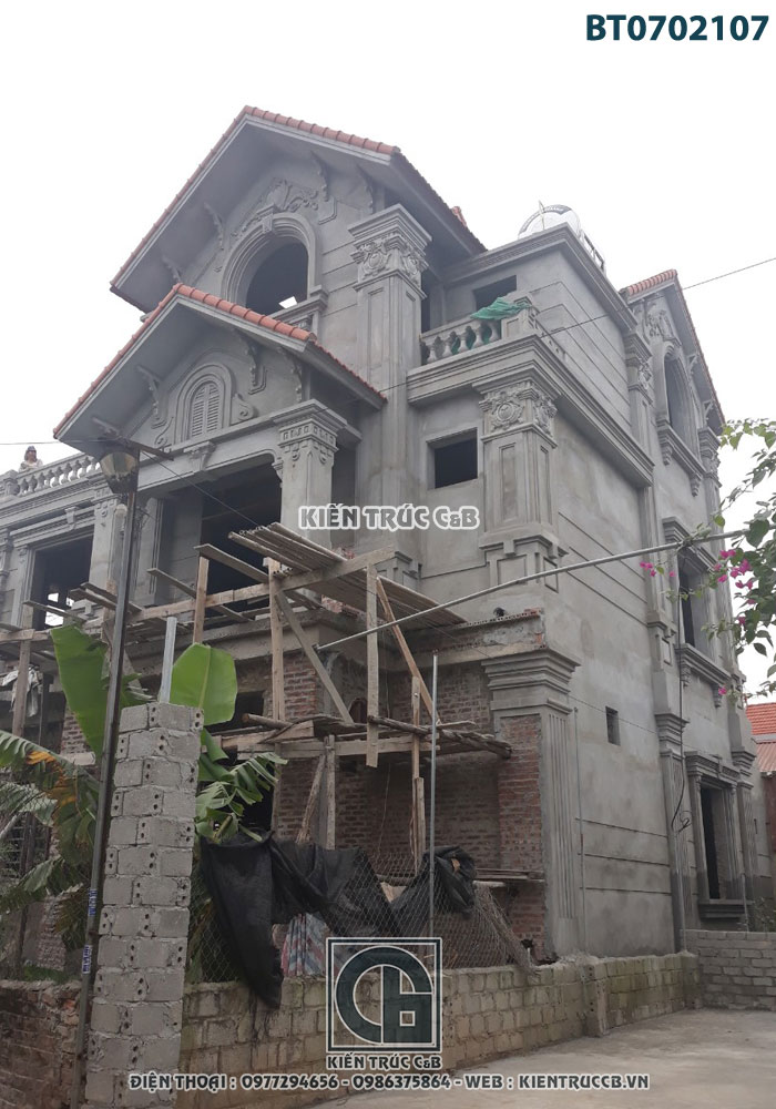 Mẫu biệt thự tân cổ điển đẹp mnag phong cách nhẹ nhàng, sang trọng nguy nga