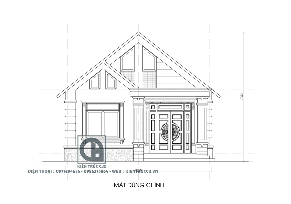 Thiết kế nhà vườn mái Thái 1 tầng phong cách hiện đại, năng động