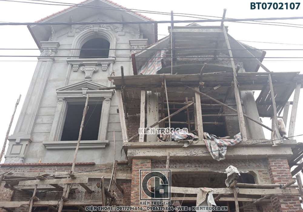 Mẫu biệt thự tân cổ điển đẹp mnag phong cách nhẹ nhàng, sang trọng nguy nga