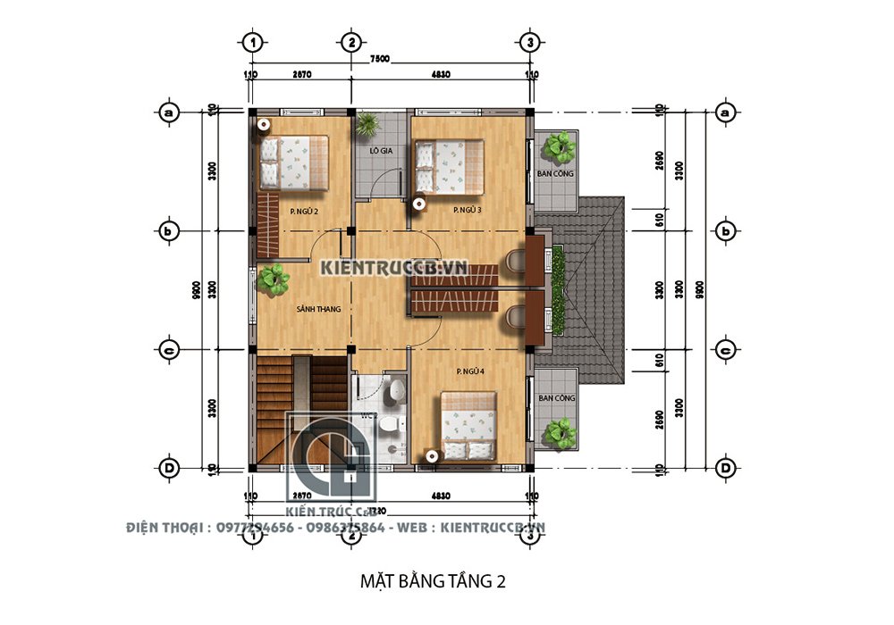 Mẫu biệt thự 2 tầng đẹp theo phong cách hiện đại, nhẹ nhàng