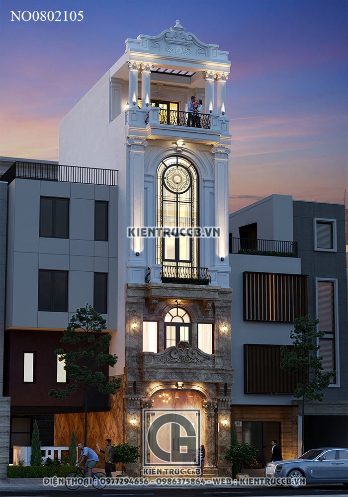 Mẫu thiết kế nhà phố 75m2 theo phong cách tân kết hợp kinh doanh