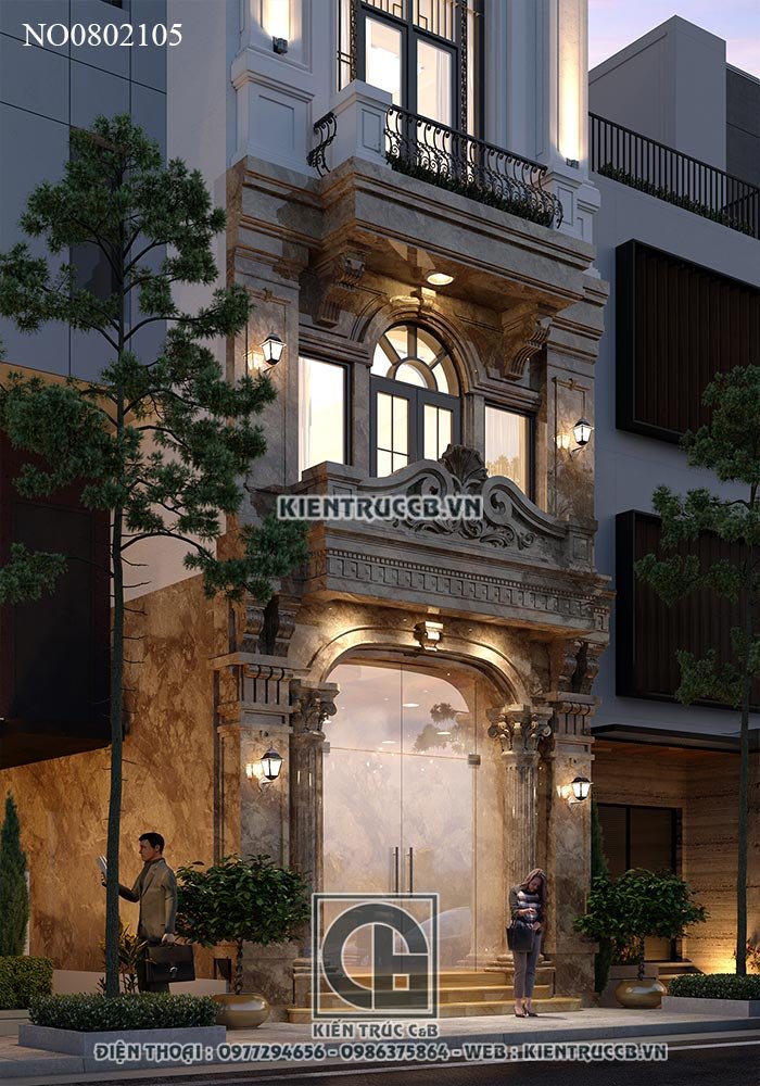 Mẫu thiết kế nhà phố 75m2 theo phong cách tân kết hợp kinh doanh