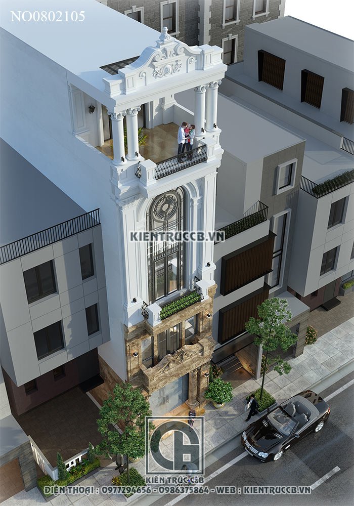 Mẫu thiết kế nhà phố 75m2 theo phong cách tân kết hợp kinh doanh