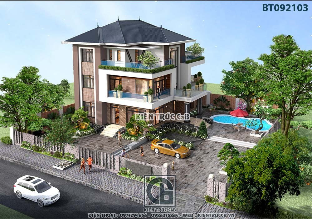 Tổng thể mẫu nhà vườn