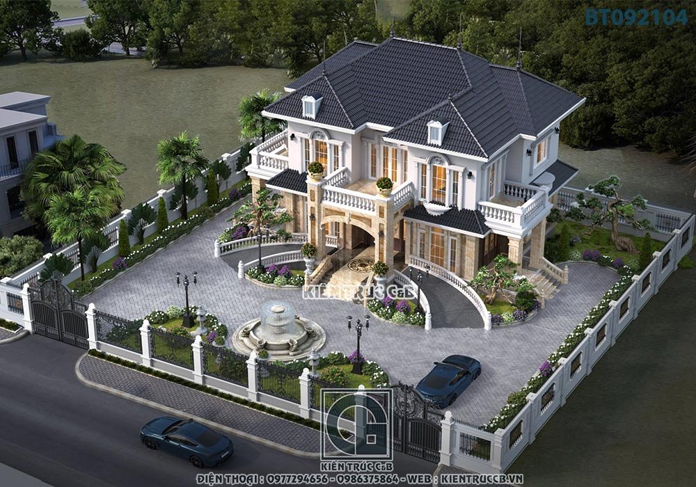 Tổng thể sân vườn đẹp