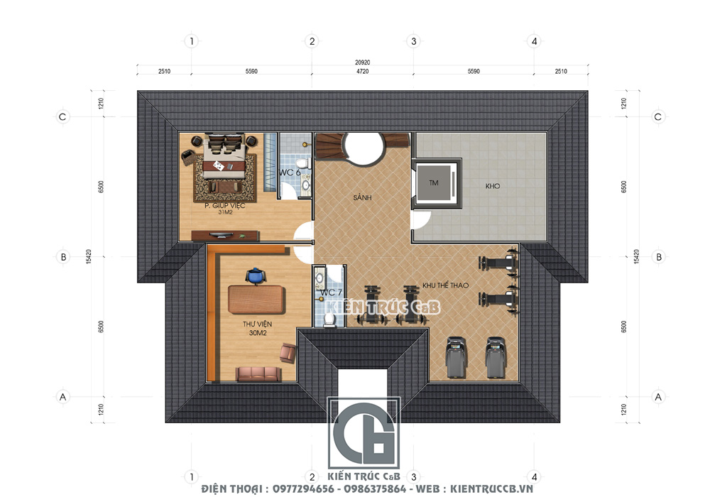 Ngắm nhìn nét đẹp thanh lịch, sang trọng trong mẫu biệt thự tân cổ đẹp ở Thái Nguyên.