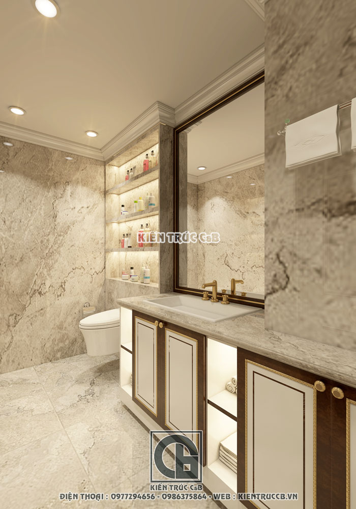 Vẻ đẹp nhẹ nhàng, sang trọng trong mẫu thiết kế nội thất tân cổ của Kiến Trúc Nội Thất C&B