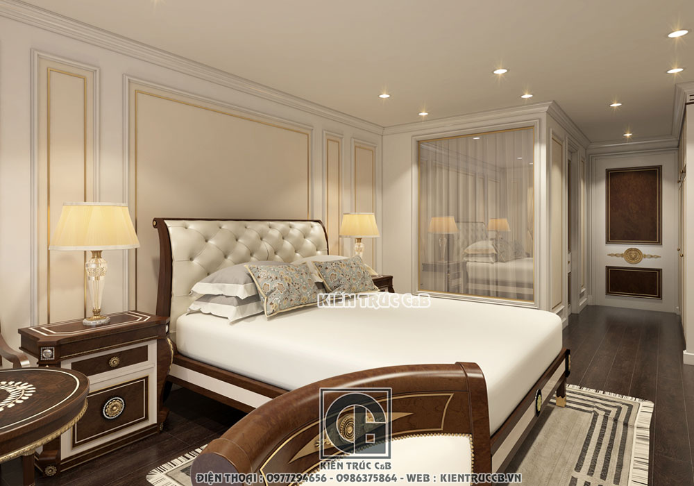 Vẻ đẹp nhẹ nhàng, sang trọng trong mẫu thiết kế nội thất tân cổ của Kiến Trúc Nội Thất C&B