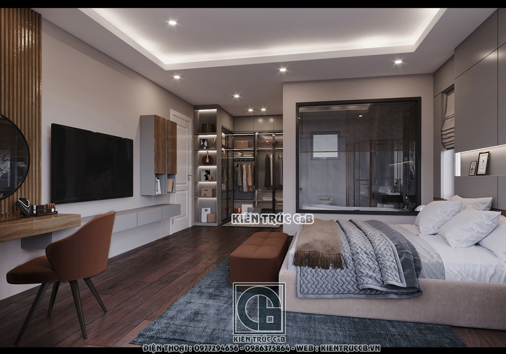 Chiêm ngưỡng nội thất hiện đại, sang trọng trong mẫu biệt thự hiện đại 3 tầng ở Thái Bình.