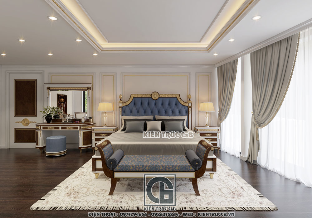 Vẻ đẹp nhẹ nhàng, sang trọng trong mẫu thiết kế nội thất tân cổ của Kiến Trúc Nội Thất C&B