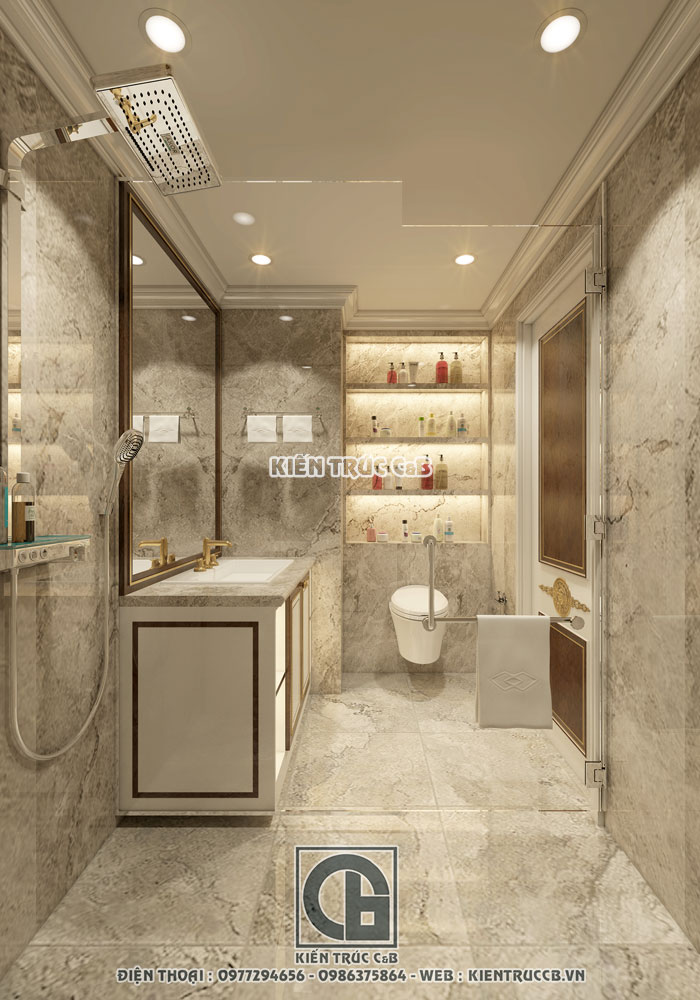 Vẻ đẹp nhẹ nhàng, sang trọng trong mẫu thiết kế nội thất tân cổ của Kiến Trúc Nội Thất C&B